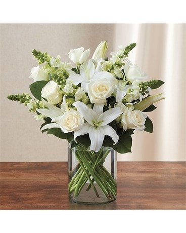 Classic All White Flower Arrangement